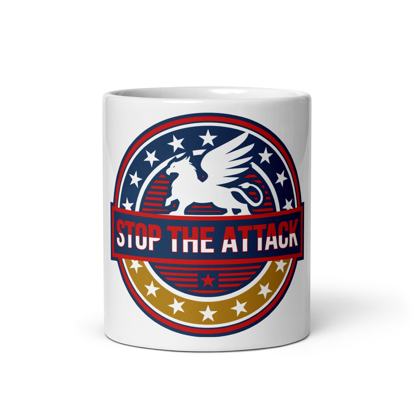 White glossy mug