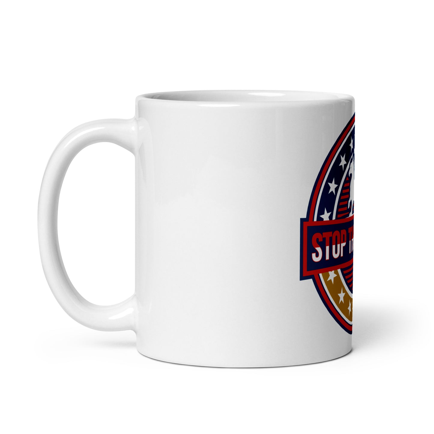 White glossy mug