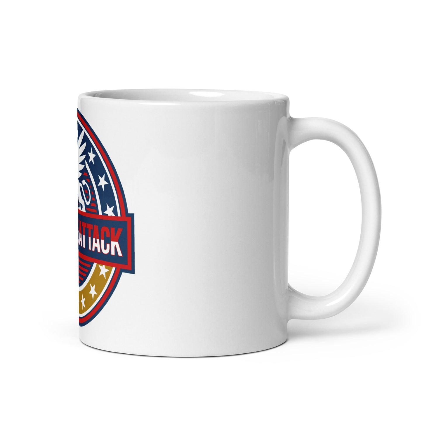White glossy mug