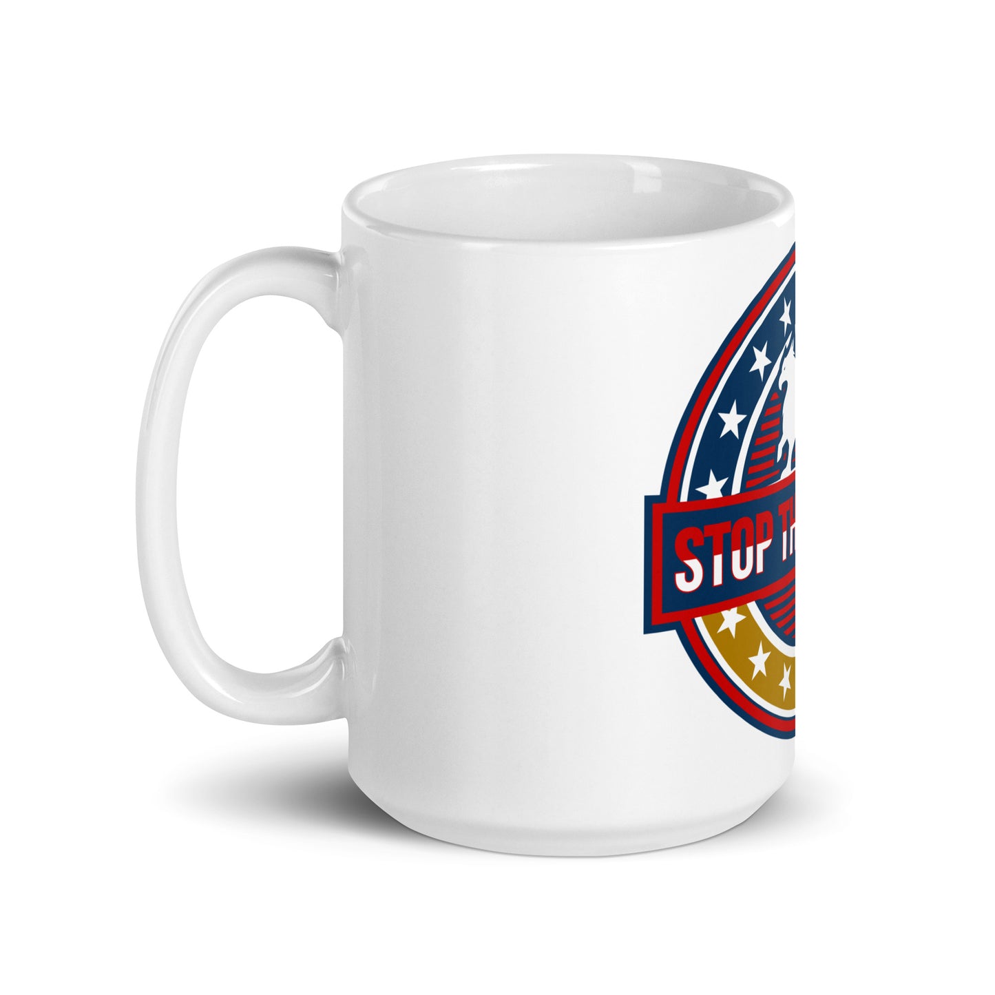 White glossy mug