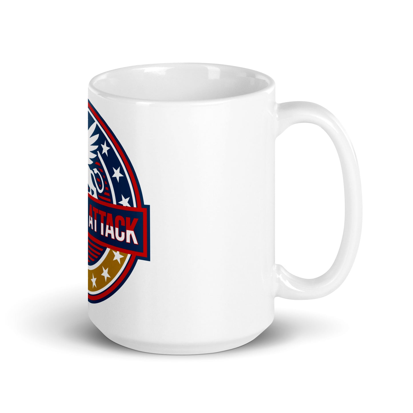 White glossy mug