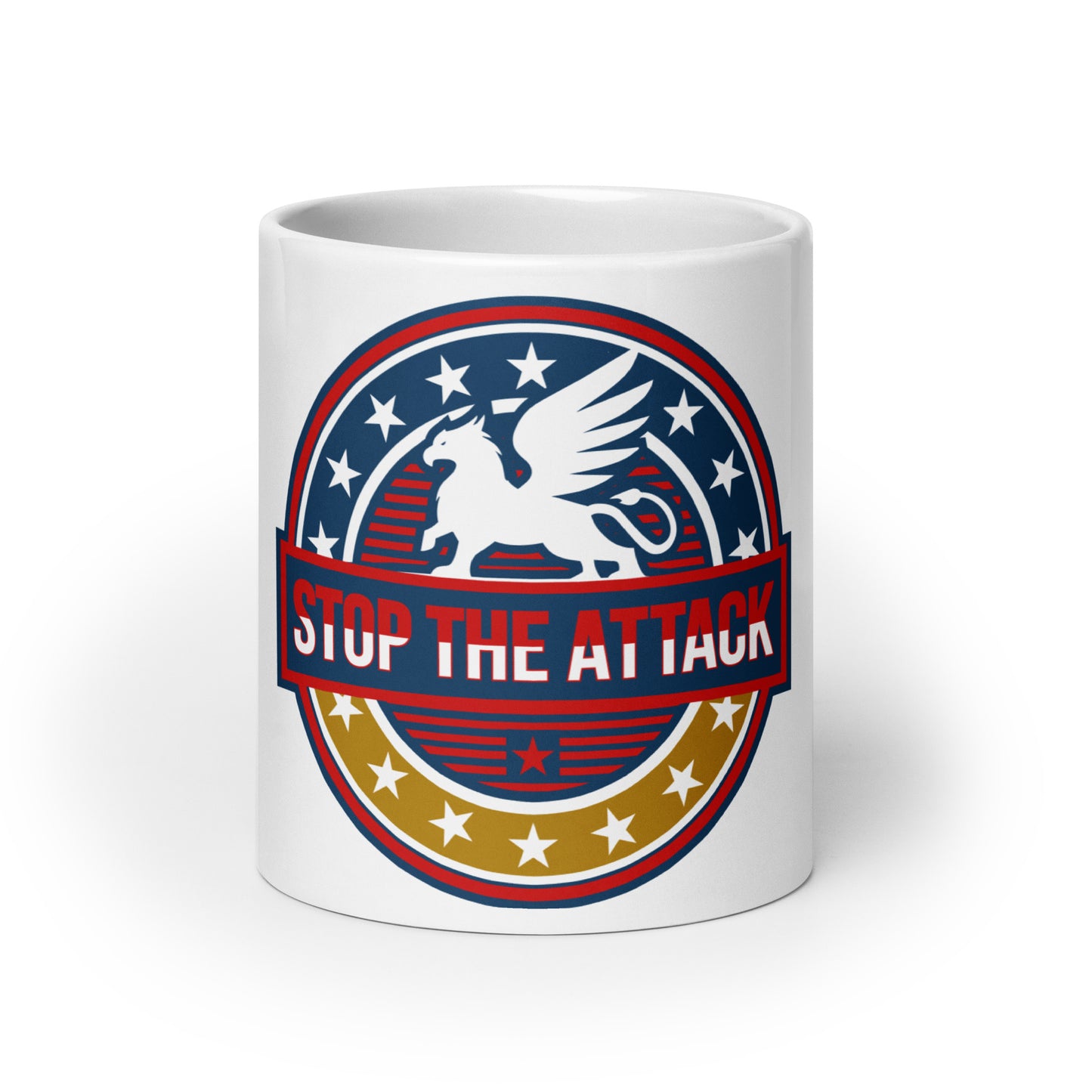 White glossy mug