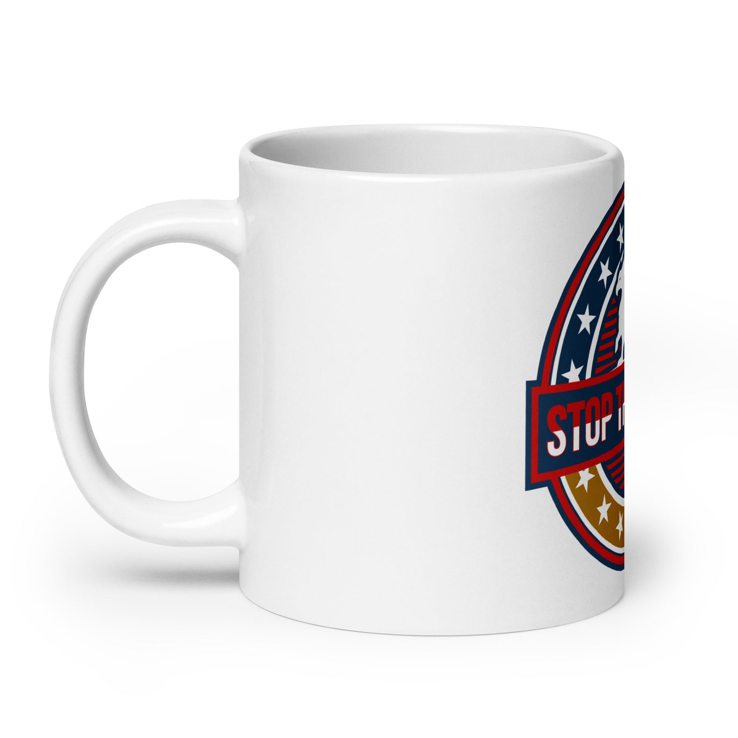 White glossy mug
