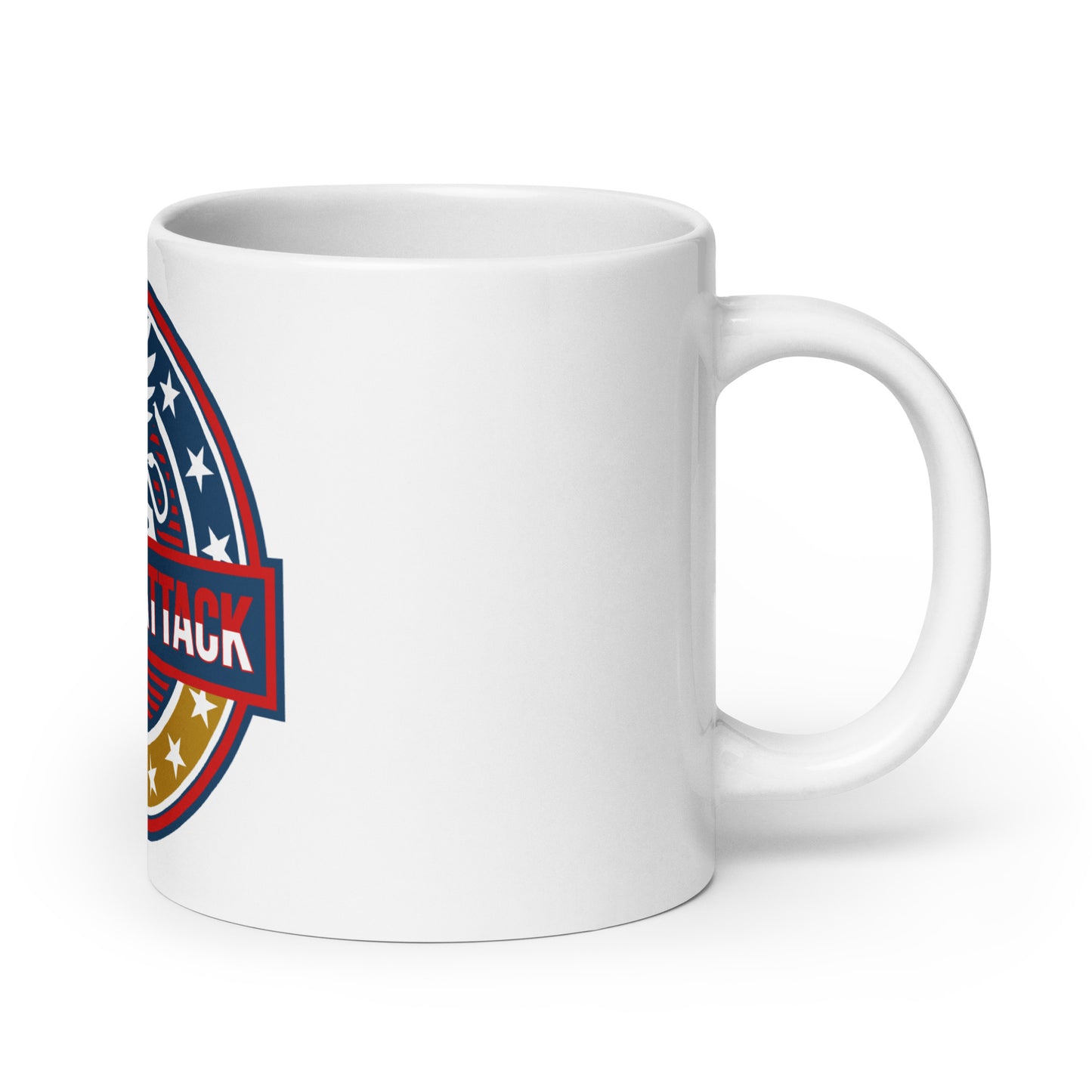 White glossy mug